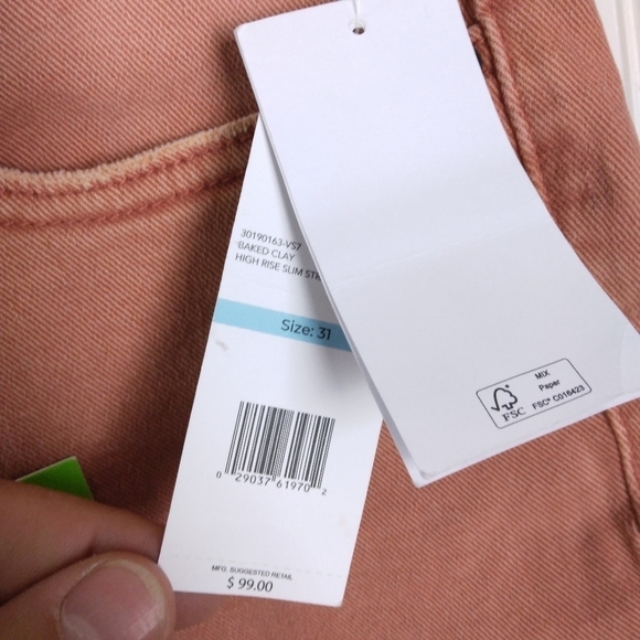 NWT SAM EDELMAN HIGH RISE DENIM SLIM STRAIGHT $99 - Picture 11 of 15